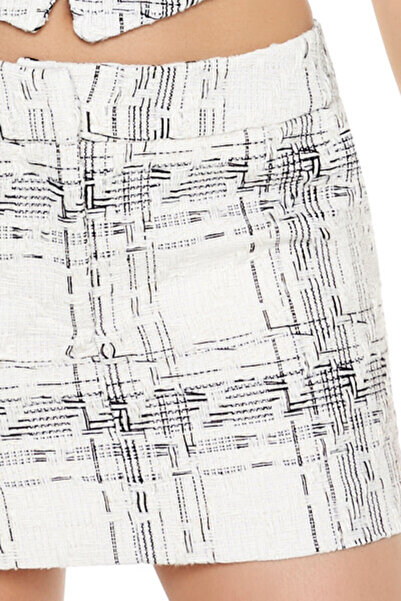 Forever 21 Ekose Desenli Mini Etek