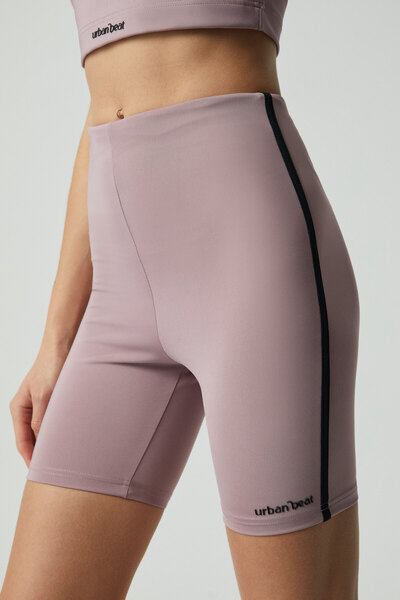 Urban Beat PHARSA  Kadın Şerit Biyeli Yumuşacık Gül Kurusu Şort