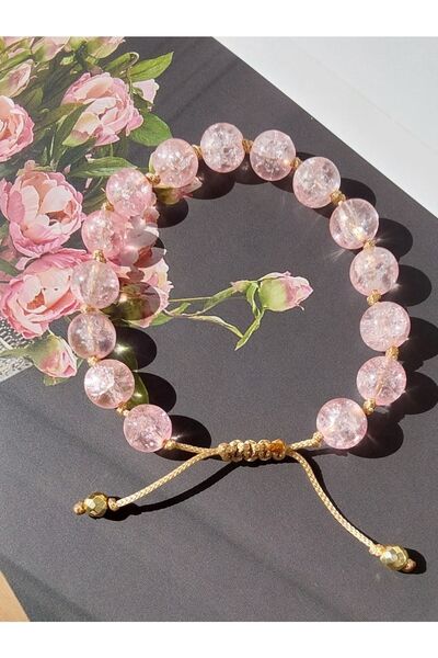 By Song Aksesuar Pink Necef Natural Stone Bracelet