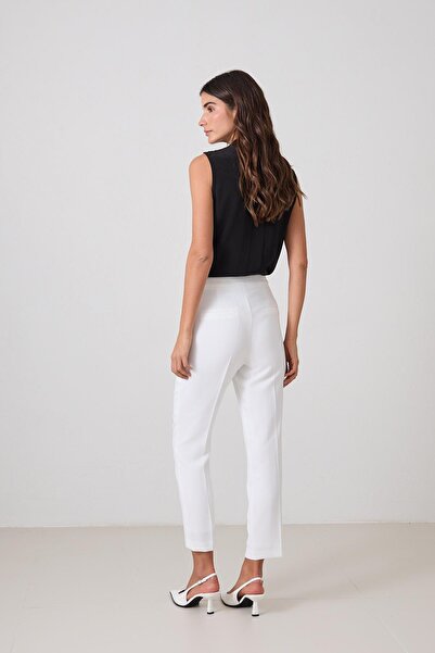 Setre Παντελόνι εκρού - Με λεπτομέρεια τσέπης και μέσης