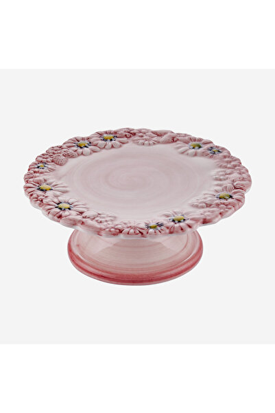 Edelweiss Italy Camomilla Pink Ceramic Cake Stand 36 cm