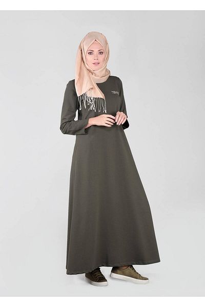 TRENDTESETTÜR Γυναικείο αθλητικό κοστούμι με λεπτομέρειες χακί 8841