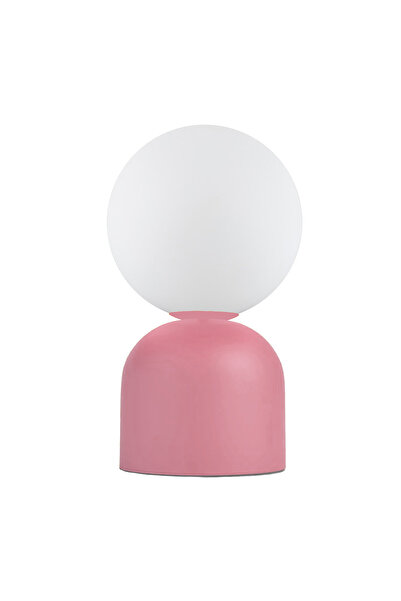 HOMİNG Homing Mounted Globe Glass Soft Pink Lampshade Table Lamp 241840