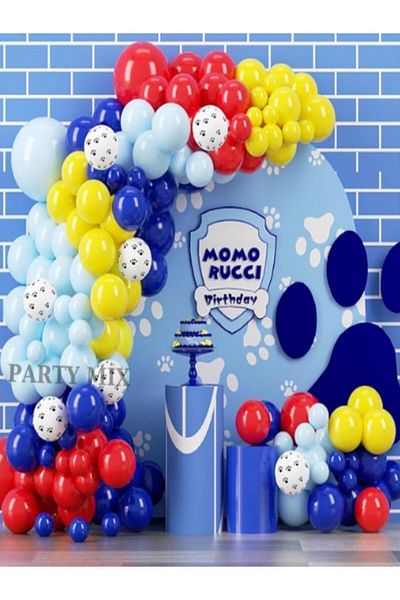 party mix Paw Patrol 100 Balloon Set - Foil 2 Birthday Concept