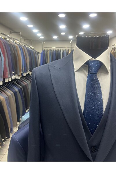 MASSARO ERKEK KIŞLIK FLANEL YELEKLİ TAKIM ELBİSE