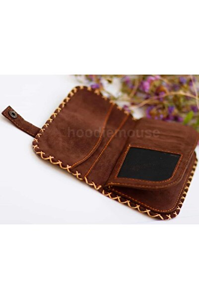 HOODİEMOUSE Kedi ve Köpek Figürlü Büyük Cüzdan Etnik Bohem Retro Vintage Style - HARDAL