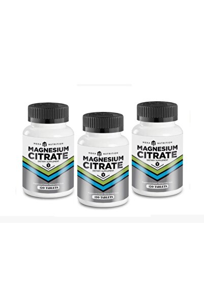 Meka Nutrition Magnezyum Sitrat ( Magnesium Citrate ) 120 Tablet 3 Kutu