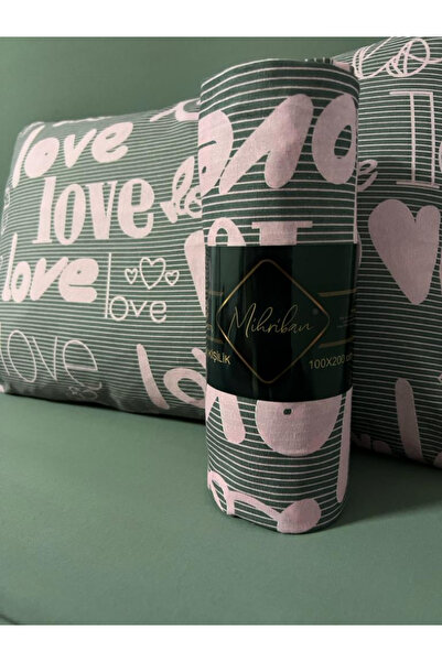 mihriban Love Patterned Elastic Sheet Set