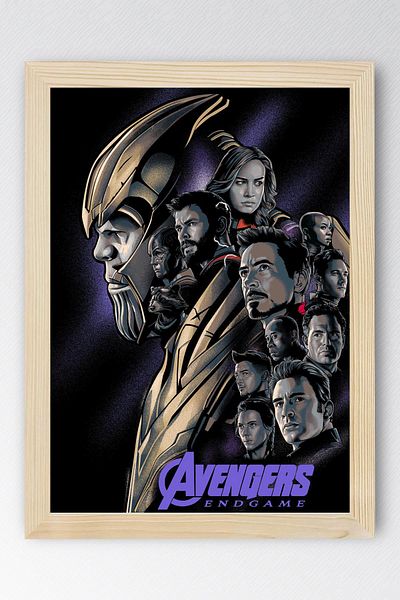 Saturn Avengers Framed Painting - Avengers Marvel Poster Painting