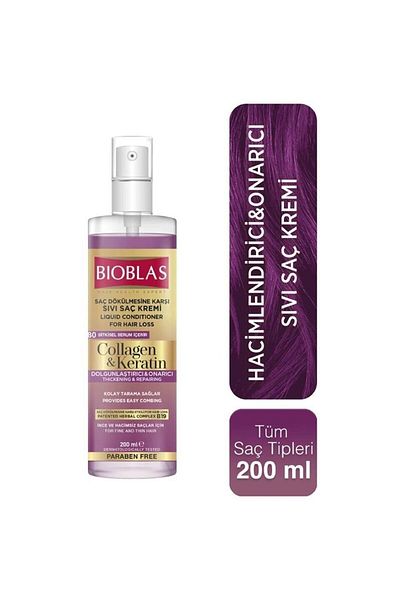 Bioblas Collagen & Keratin Liquid Conditioner 200 Ml