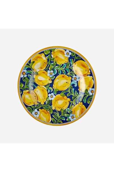 CHIARA ALESSI Capri Blue Melamine Breakfast Plate 23 Cm