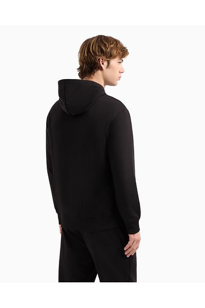 Armani Exchange Men's Black Sweatshirt - Contrast Logo, Regular Fit, Hood, Cotton, Long Sleeve Xm 000332   Af12269-Uc0