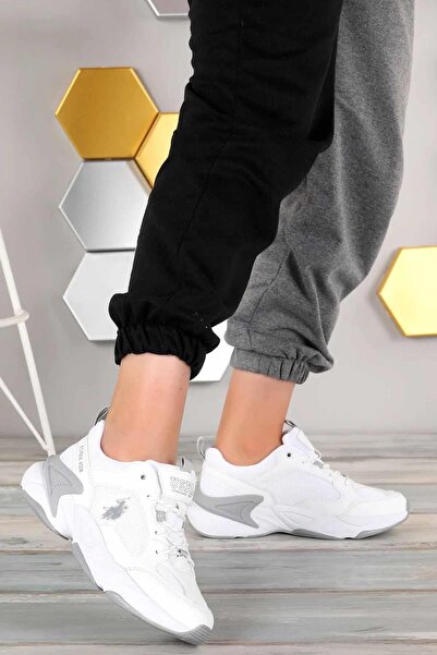U.S. Polo Assn. Women's Casual Sports Shoes - Us Polo Maybe B-5 White Walking Choxarı