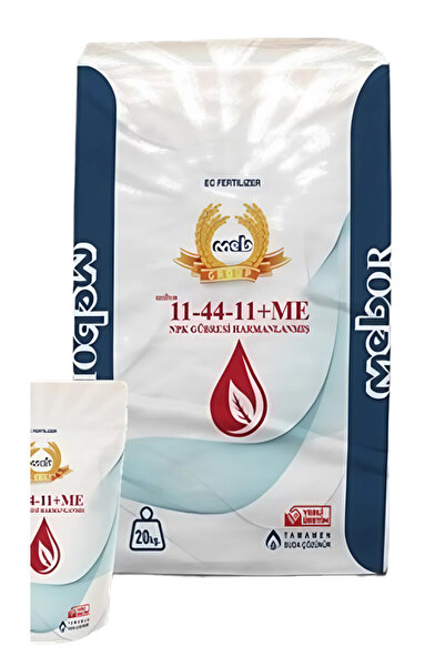 meb MEBOR 11-44-11 Harmanlanmış NPK Gübresi 25 Kg, Azot, Fosfor, Potasyum, Bo...