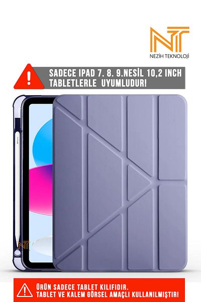 Nezih Case ابل ايباد 10.2 (7. 8. الجيل التاسع 2020/2021 حافظة ذكية قابلة للطي مع قسم القلم ووضع النوم