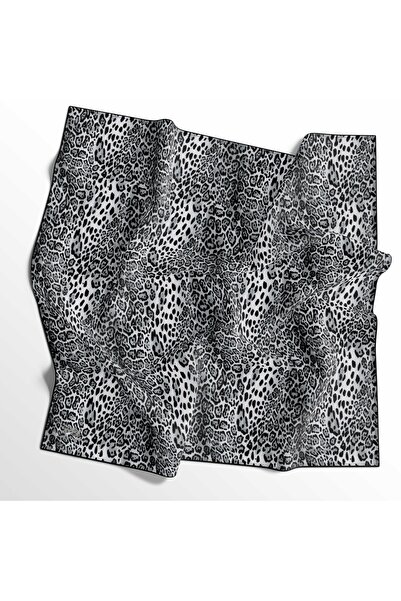 İpekal Шарф з леопардовим принтом з м'якої бавовни - 04487