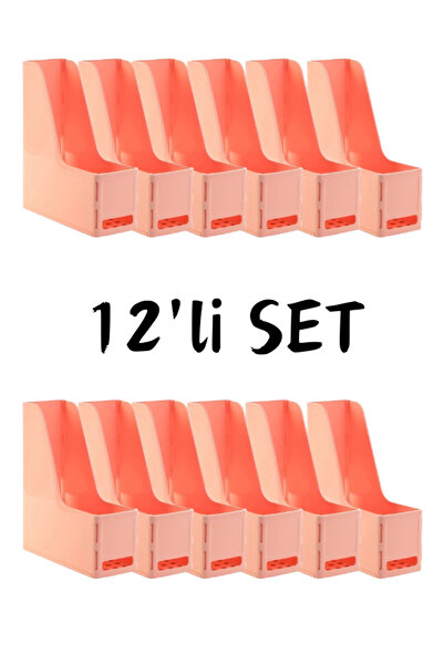 ALLStore A4 DİKEY MAGAZİNLİK DEMONTE PASTEL TURUNCU  12'Lİ SET