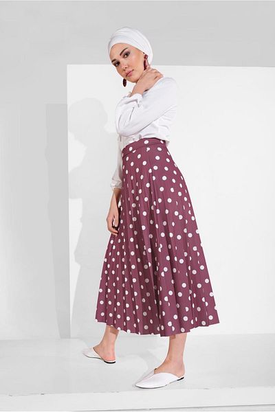 TRENDTESETTÜR Γυναικεία Κρέμα (CREAM-ROSE) Πουά Φούστα 9161