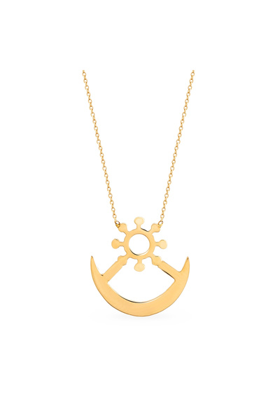 Ariş Aşk Sembolü Altın Kolye (Osram ne Nsoromma)