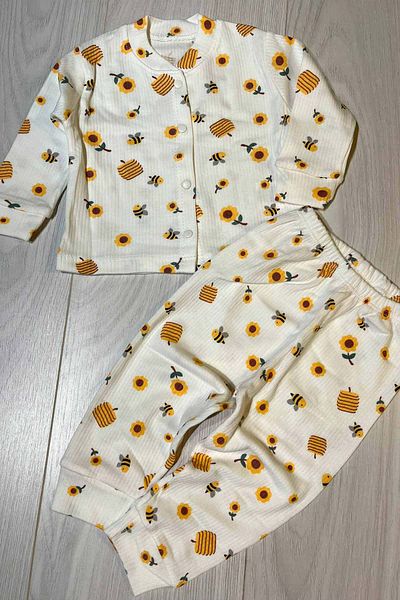peki baby&kids Baby Pajamas Set for Girls Boys - Add 5 Pay 4, Front Snap Jacket and Pants, Laundry Bottom Top 17016