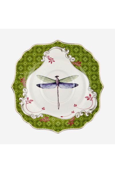 CHIARA ALESSI Allure Green Porcelain Tea Plate Set 15 Cm