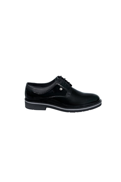 BAYRAMOĞLU KUNDURA Byk 034 Black Patent Leather Genuine Leather - Orthopedic ...