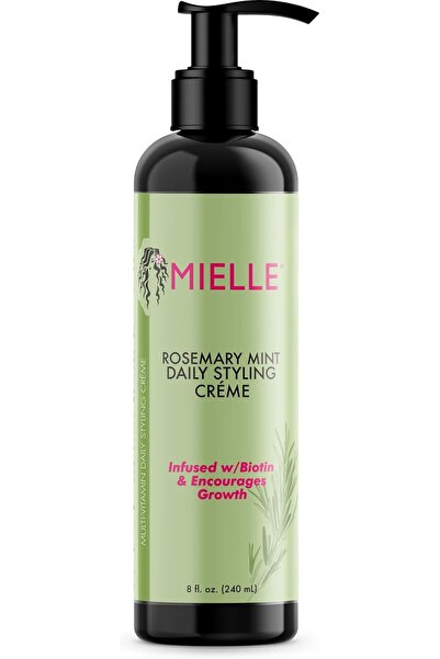 mielle organics كريم تصفيف الشعر اليومي متعدد الفيتامينات بنكهة إكليل الجبل و...