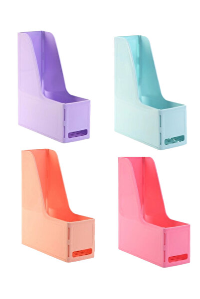 ALLStore A4 DİKEY MAGAZİNLİK DEMONTE PASTEL 4'LÜ SET (MAVİ,TURUNCU,MOR,PEMBE)