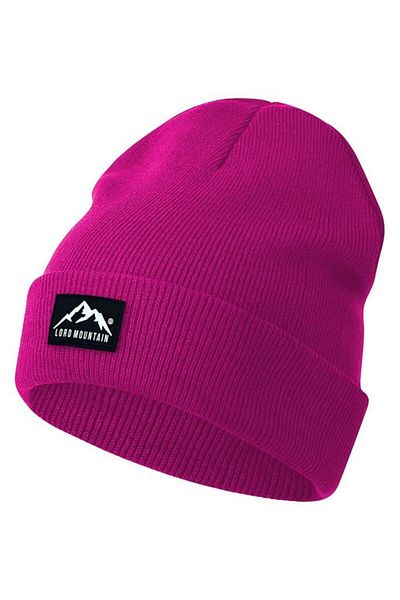 Lord Mountain Unisex Winter Beanie Hat Plain Logo Soft Men's -Women's Beanie