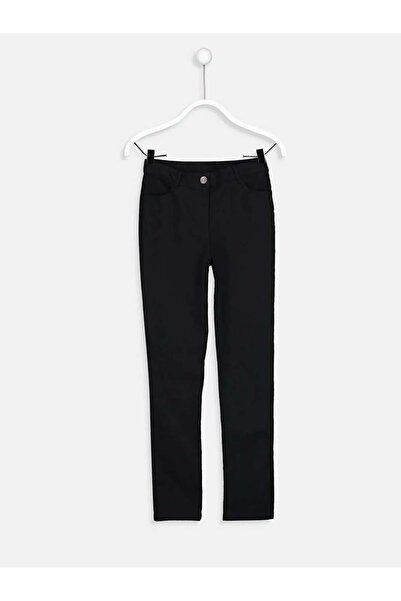 LC Waikiki LCW Kids Lacivert Dar Gabardin Kız Çocuk Pantolon