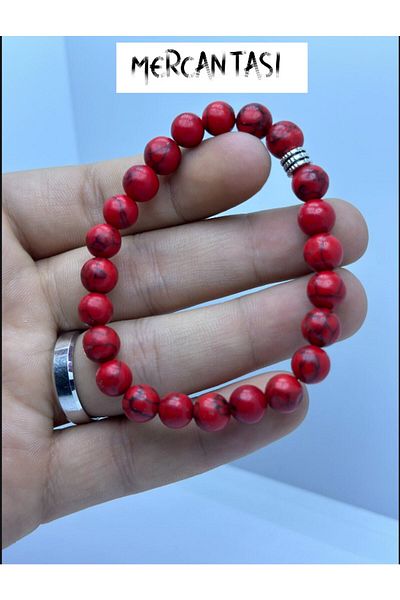 grs oyuncak Natural Coral Stone Bracelet 8mm