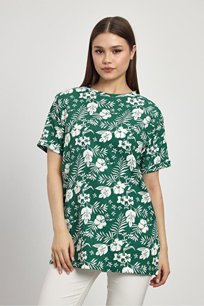 Rays Tricou cu imprimeu floral Emerald 4357A