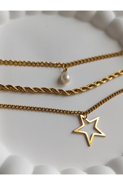 PileaD Triple Star Pearl Steel Bracelet Set Guaranteed
