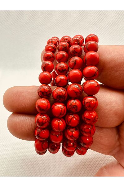 grs oyuncak Natural Coral Stone Bracelet 8mm