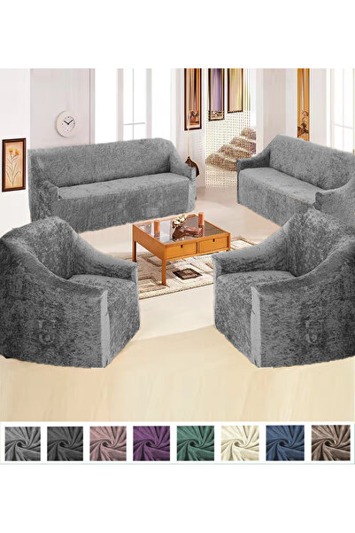 upmall Velvet 3+3+1+1 Elastic Sofa Cover |   Elastic Seat Cover |   Seat Cove...