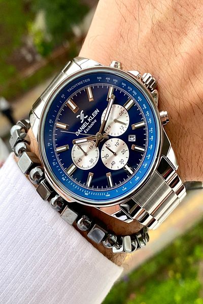 Daniel Klein New Season Men's Wristwatch - Stainless Steel Band, 3 ATM Waterproof, Bracelet Gift