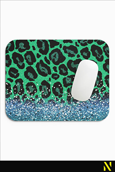 nilizma Цветна ергономична подложка за мишка с леопардов принт и противоплъзгаща основа за дома и офиса Mouse Mat Mousepad