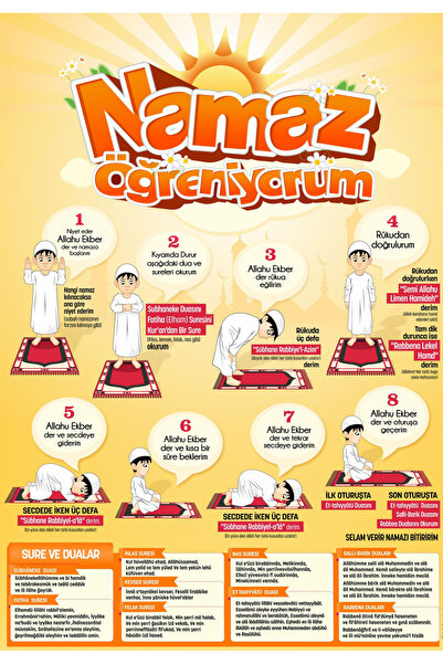 aiki Erkek Çocuklar Için Eğitici Namaz Öğreniyorum Sticker