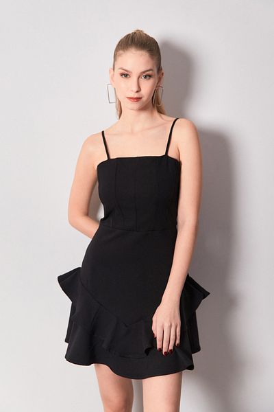 Fulla Moda Φόρεμα με λουράκι με βολάν
