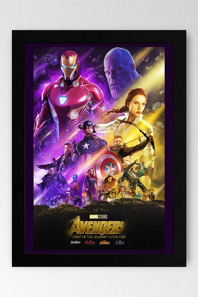 Saturn Avengers Framed Painting - Avengers Marvel Poster Painting