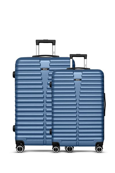 Mnuk Destiny Set of 2 Luggage | Hardside Trolley | 24/28 Blue