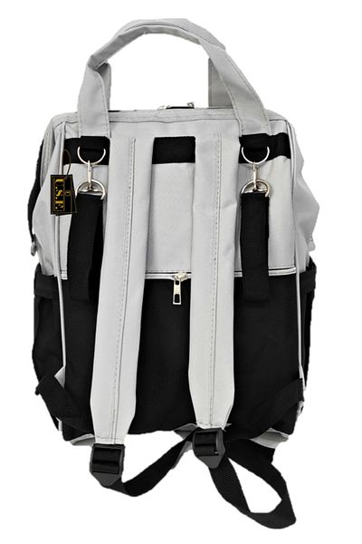 USF Striped Light Gray Black Baby Care Bag