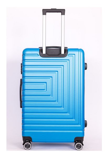 Mnuk Pilgrimage Checked Luggage | Hardside Trolley | 24 Blue