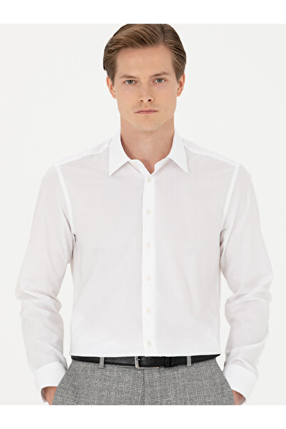 Cacharel Beyaz Slim Fit Uzun Kollu Gömlek 50279880-VR013