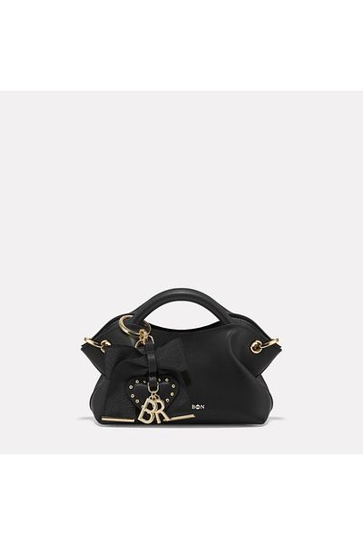 Black Ribbon Geantă de mână Tina Mini cu detalii despre accesorii