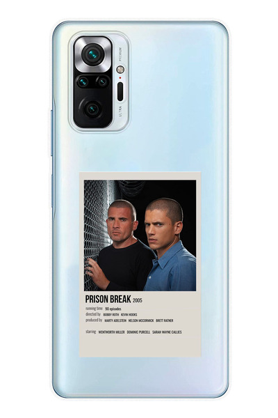 TechTree Redmi Note 10 PRO Uyumlu Prison Break Tasarımlı Şeffaf Silikon Kılıf