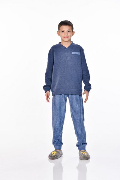 M MOONCOVER Set de pijamale de iarnă din bumbac pentru băieți cu combinație tată-fiu