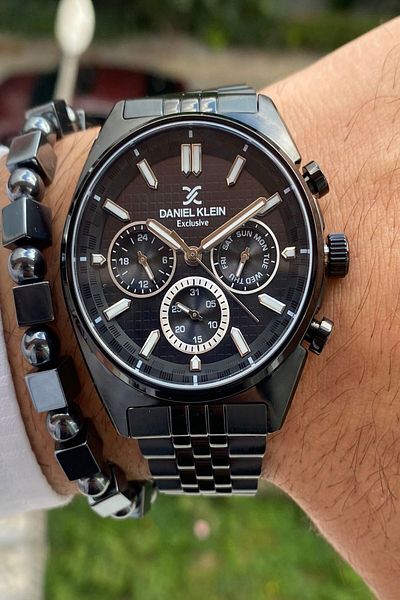 Daniel Klein New Season Stainless Steel Cord Men's Wristwatch 3 ATM Waterproof + Bracelet Gift