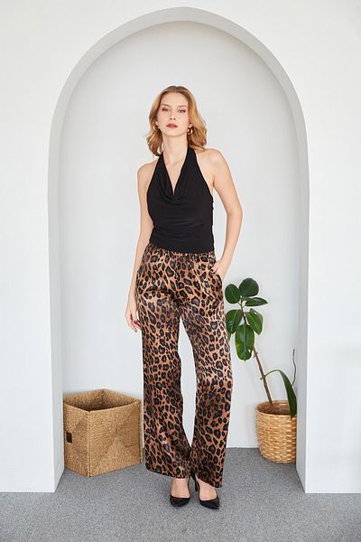 Fulla Moda Μπλούζα με λαιμόκοψη με λαιμόκοψη