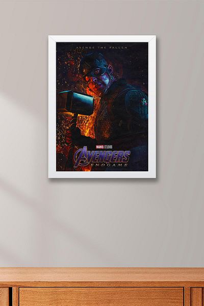 Saturn Pictură înrămată Avengers - Captain America The Avengers Marvel Poster Painting